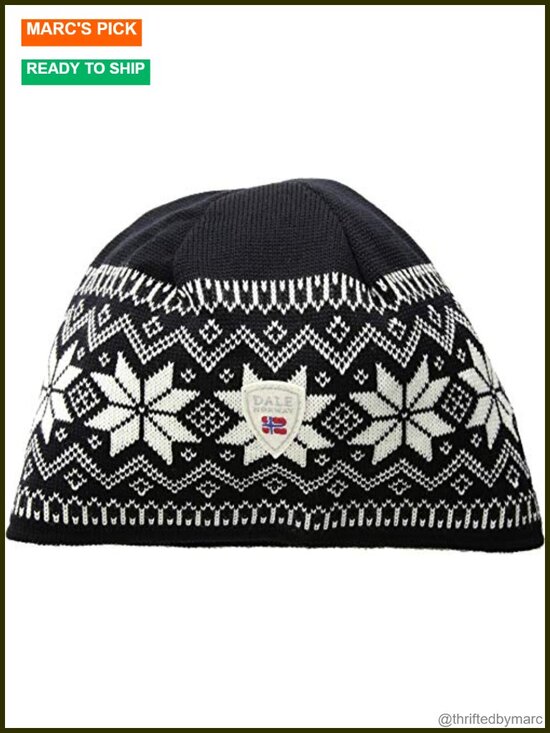 Unisex Merino Wool Beanie Hat Winter Knit Cap Traditional Norwegian